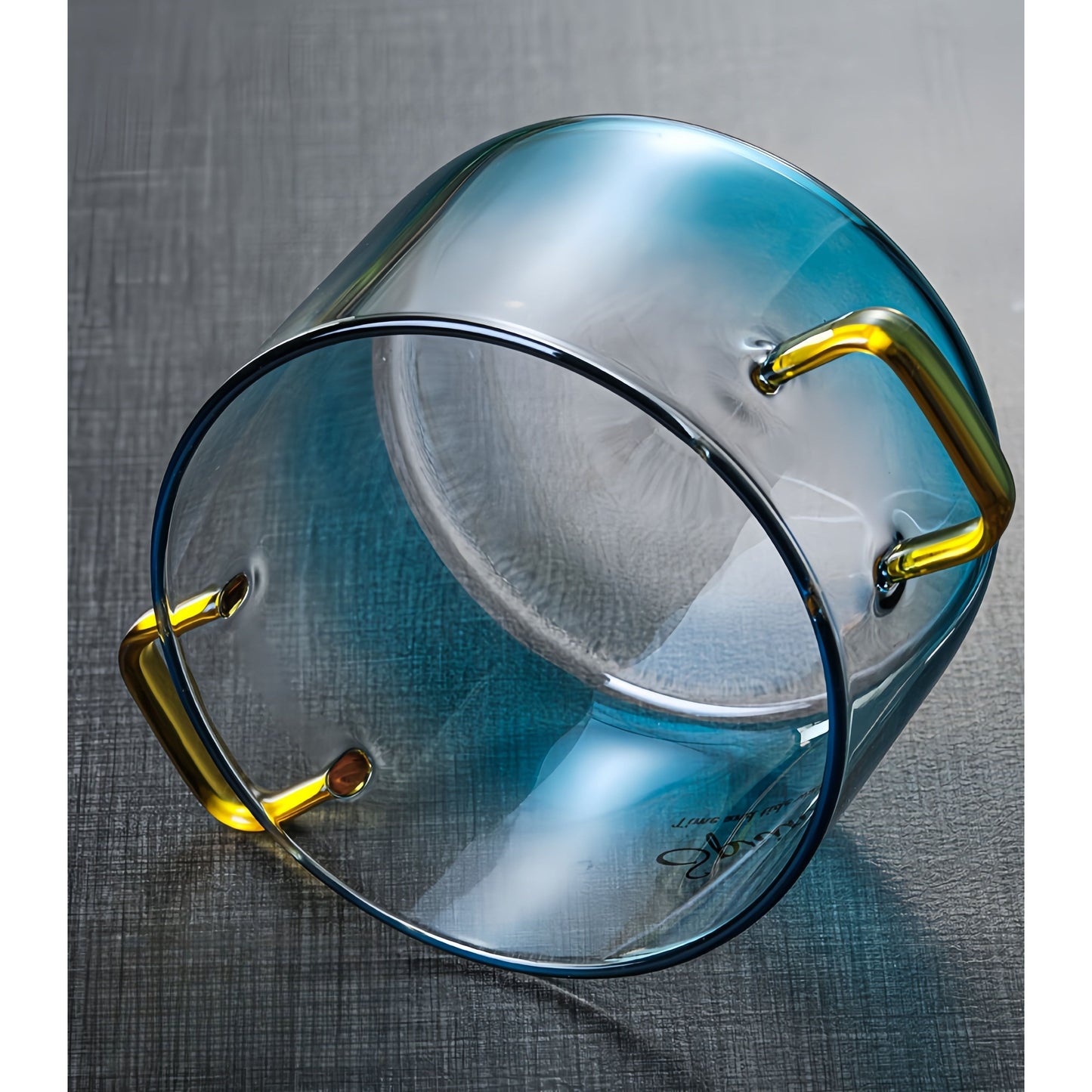 Blue Glass Heat Resistant Cooking Pot- 1500ml