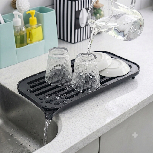 Plastic Dish Drying Tray for Cups & Small Plates