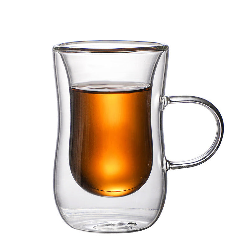 Tall Double Wall Glass Mug - 80ml