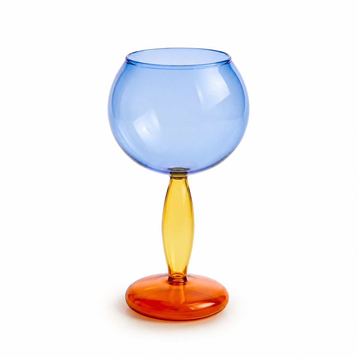 Modern Colored Balloon Glass Goblet - 430ml