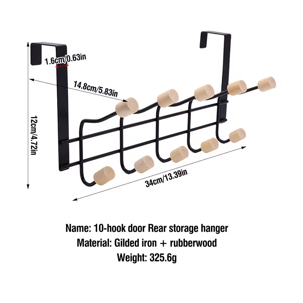 Over-the-Door Multi Hook Organizer