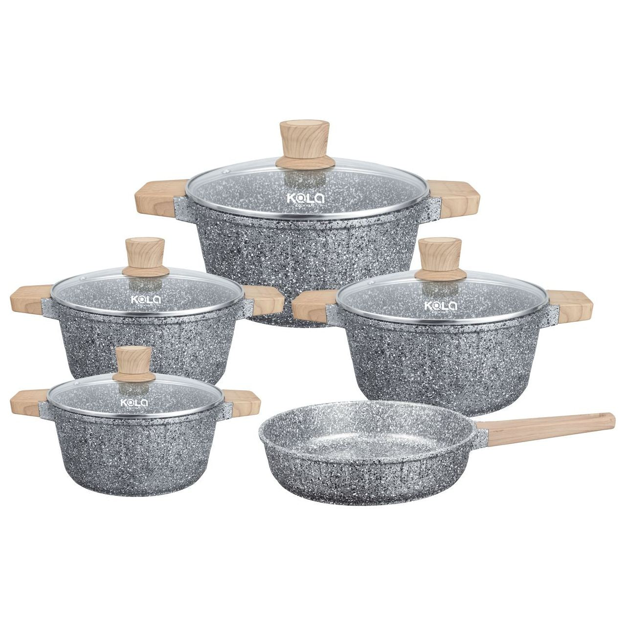 KALA Granite Store Cookware Set RED - 9PC