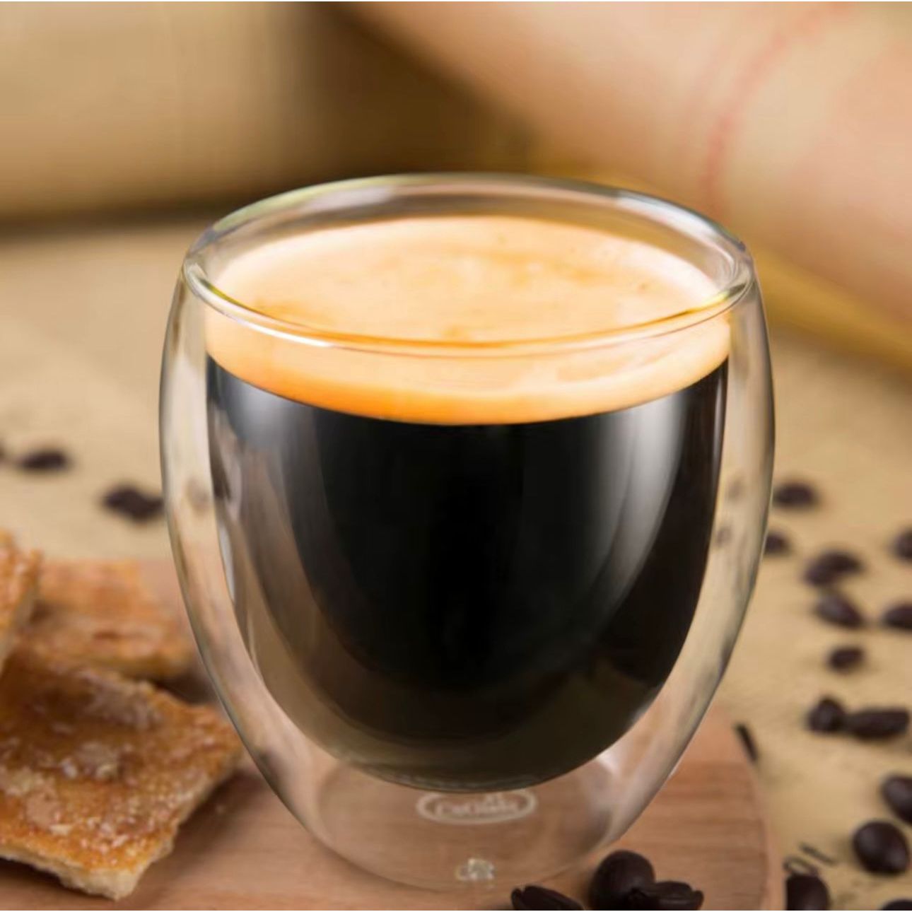 80ml Double wall Glass Espresso Cup - Heat Resistant
