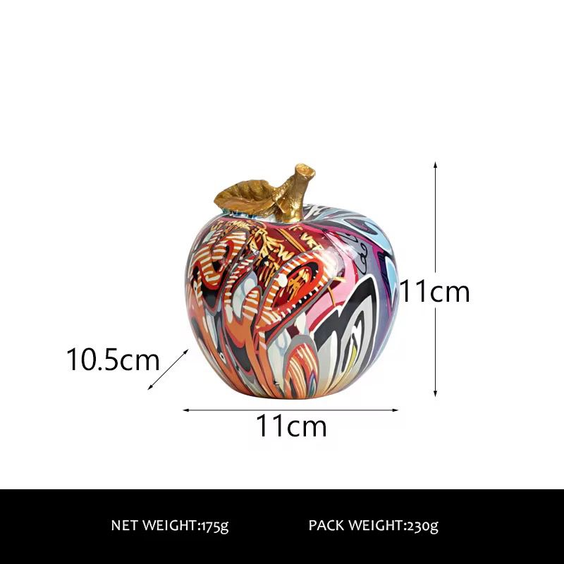 Modern Abstract Apple Decorative Sculpture - Small size