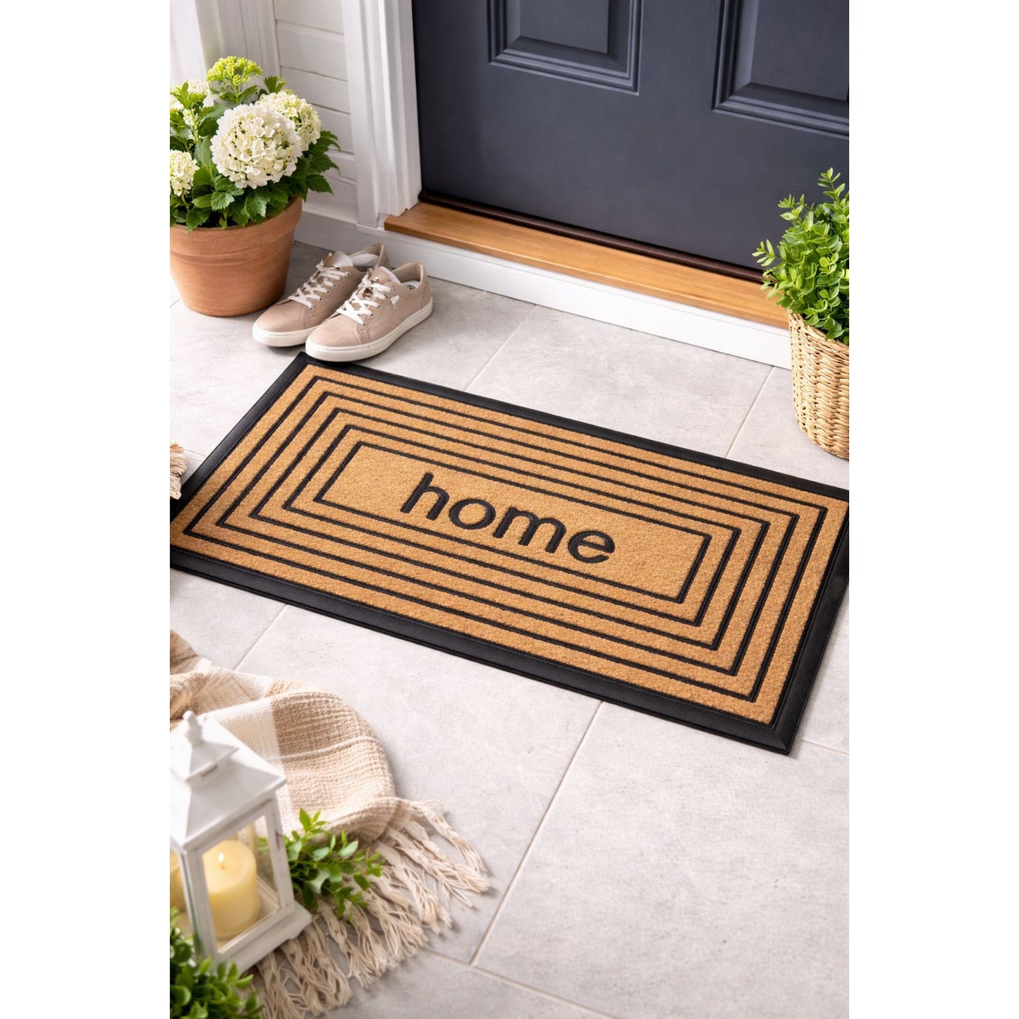 Home Classic Frame Natural Coir Doormat 45x75cm