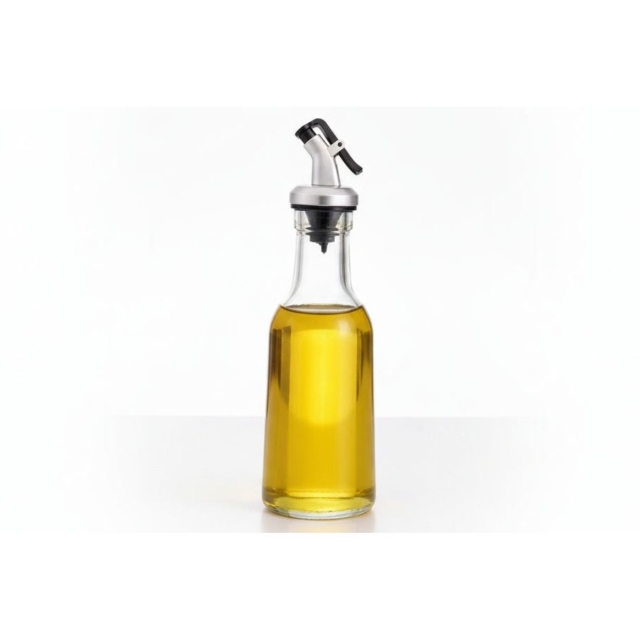 Glass Oil Dispenser Bottle with Stainless Steel Top