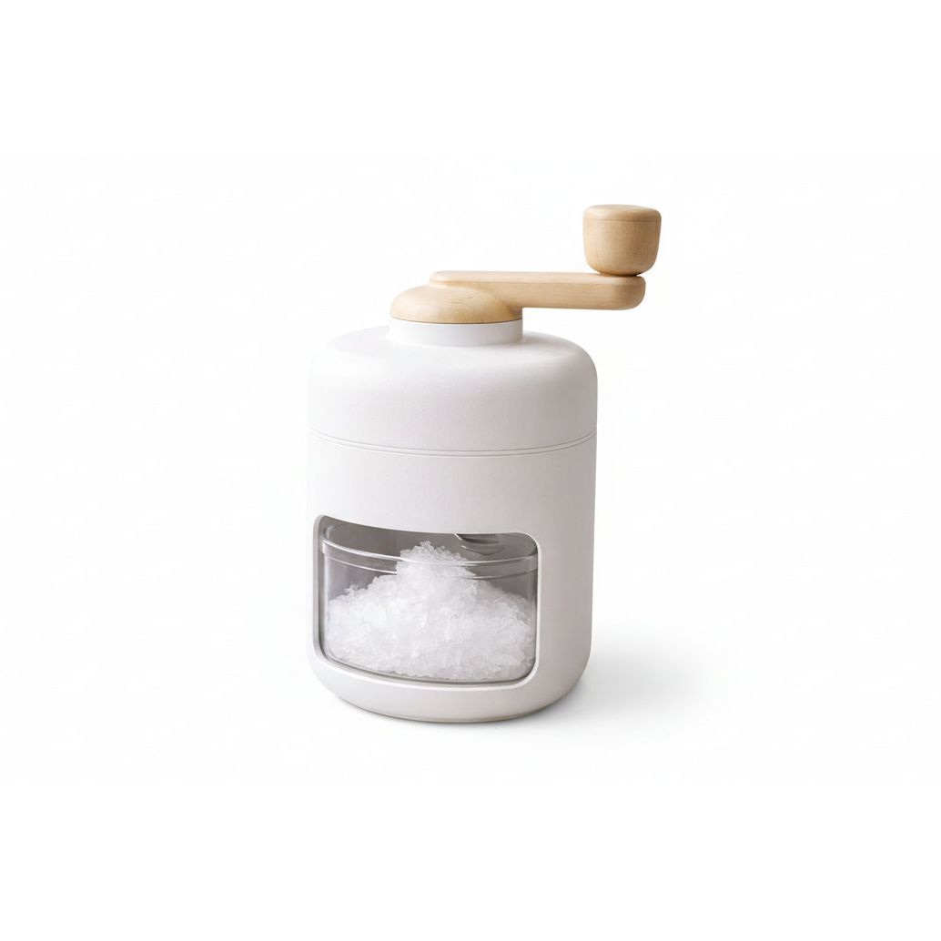 Manual Round Ice Crusher with Wooden Handle