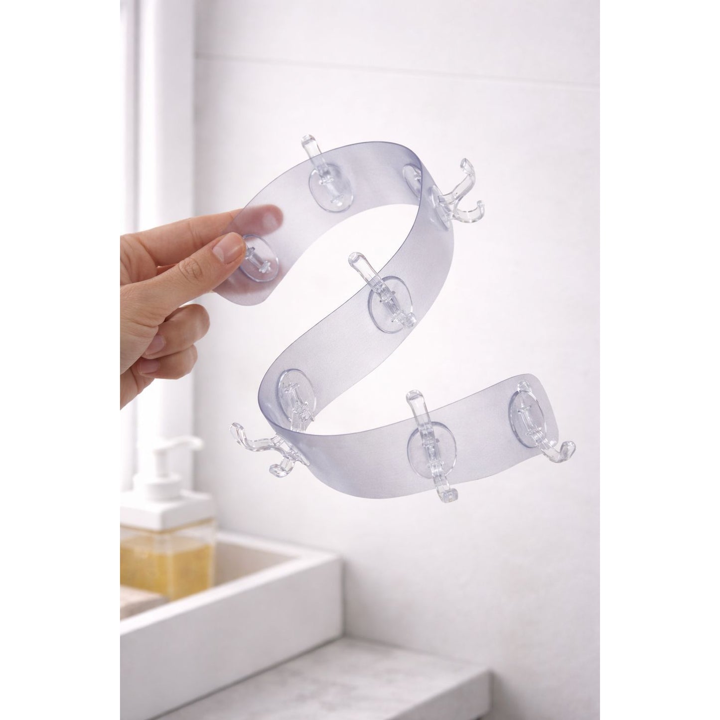 Self-Adhesive Wall Hooks Rack - 34.5cm