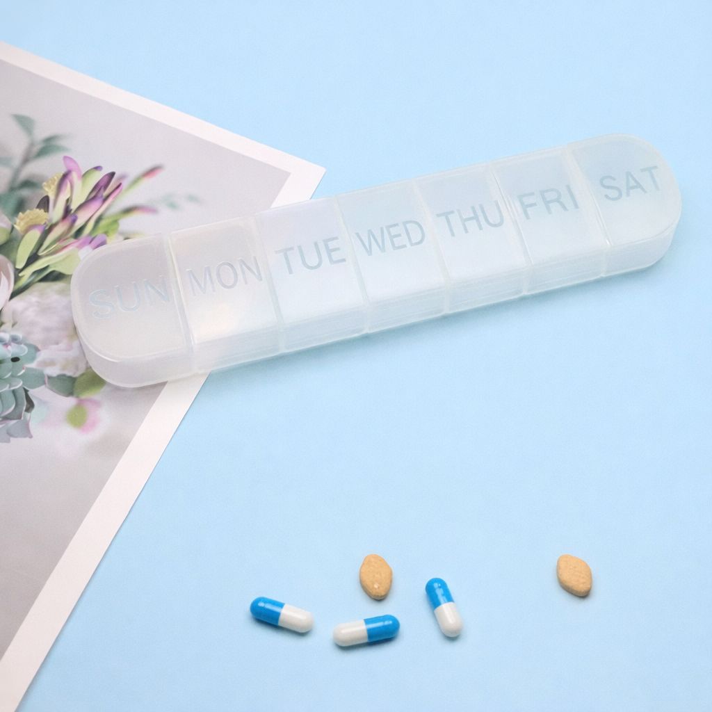7 - Day Transparent Weekly pill Organizer -