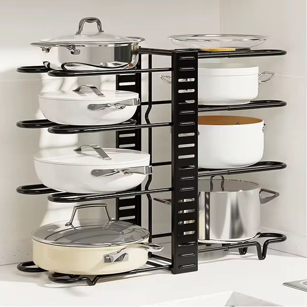 Adjustable 2-Tier Pot & Pan Organizer Rack