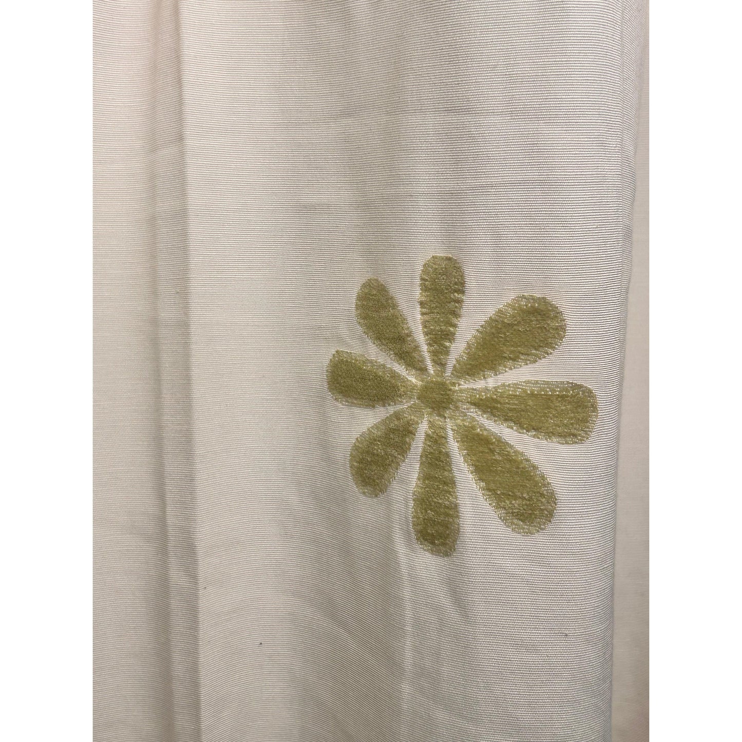 Beige Curtain with Circular Flowers -140cmx265cm