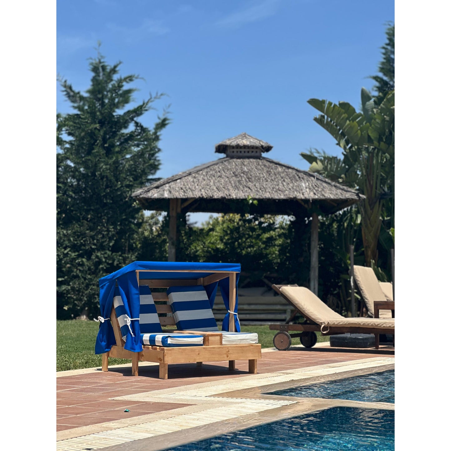 Mini Resort Double Chaise - Blue
