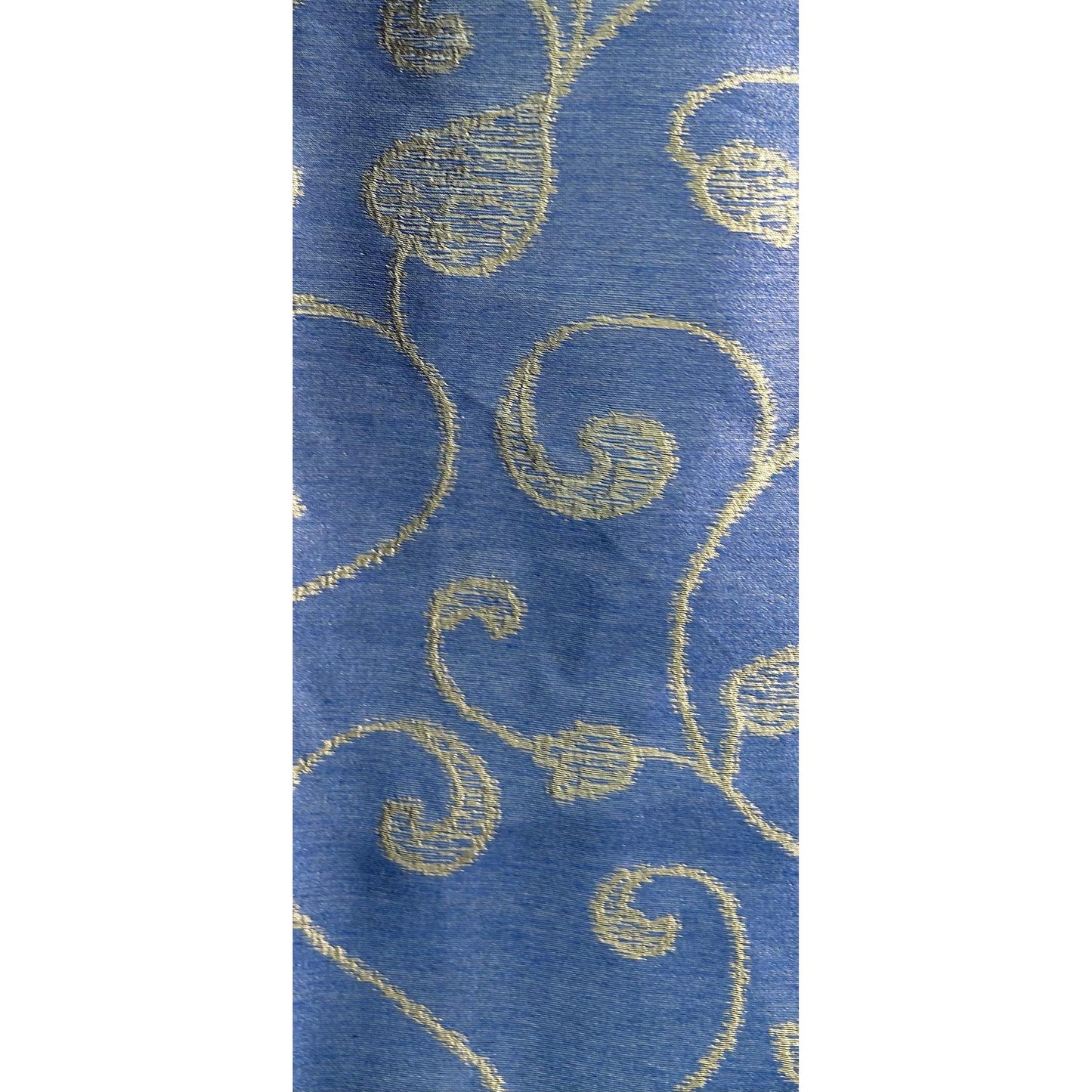Dark Blue Curtain with Design - 140x265cm