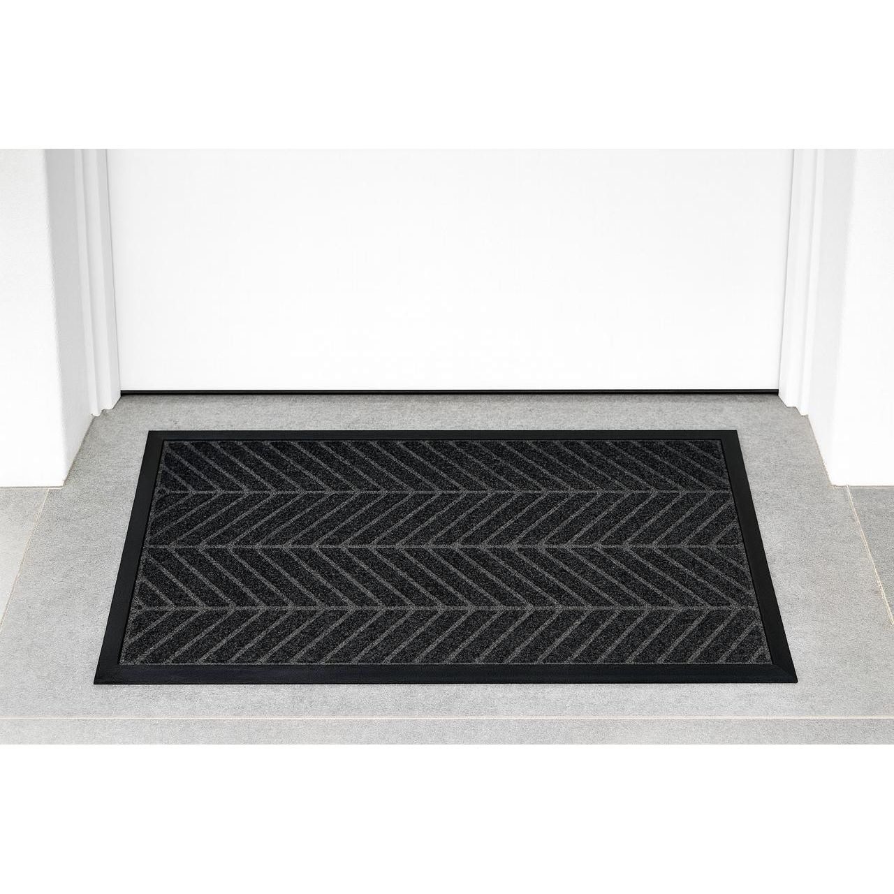 Dark Grey Thick Doormat – Heavy-Duty Non-Slip Entrance Mat 75x45cm