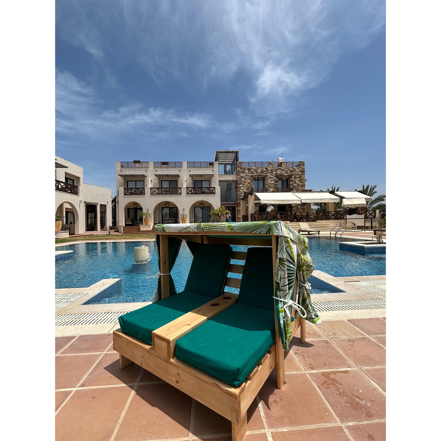 Mini Resort Double Chaise - Green