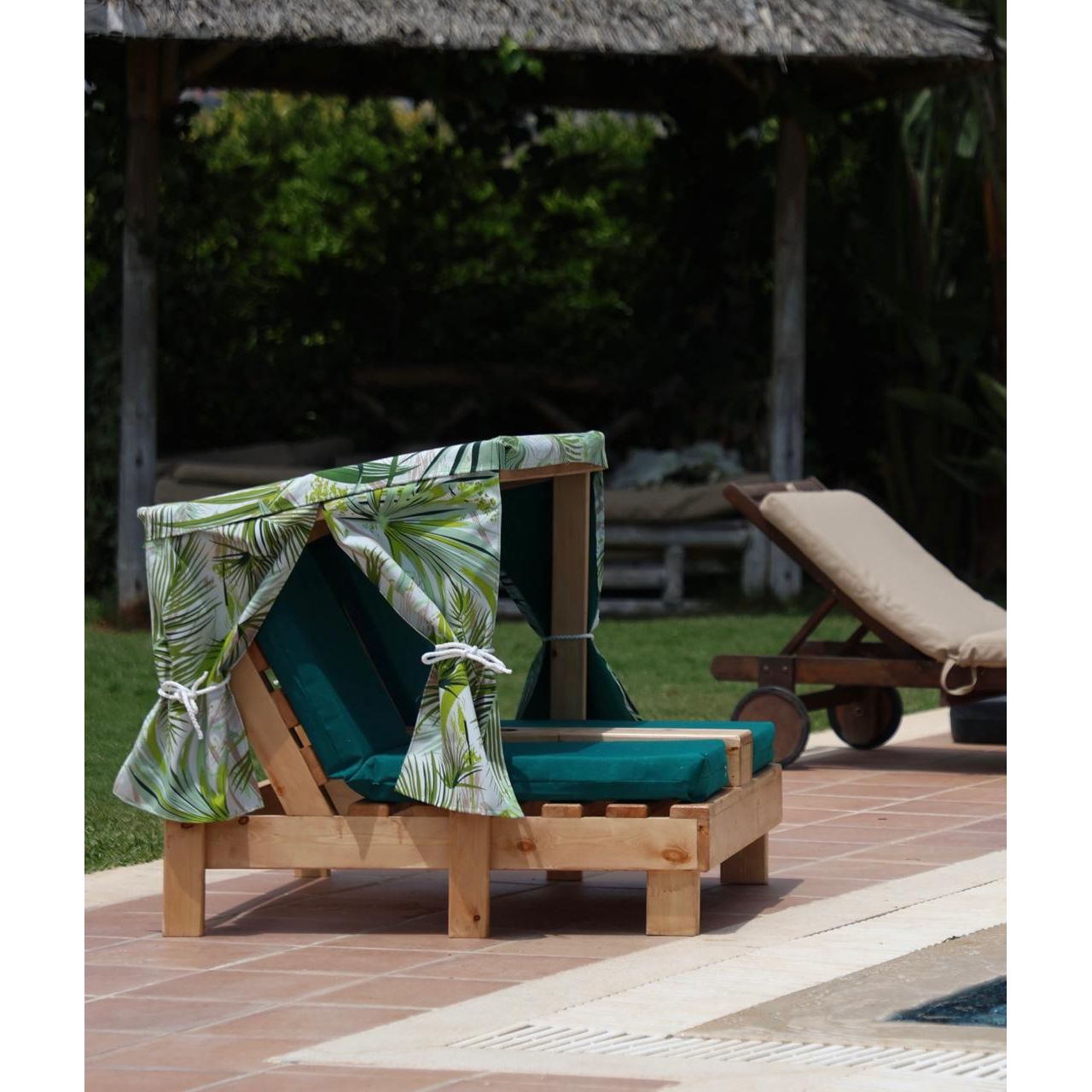 Mini Resort Double Chaise - Green
