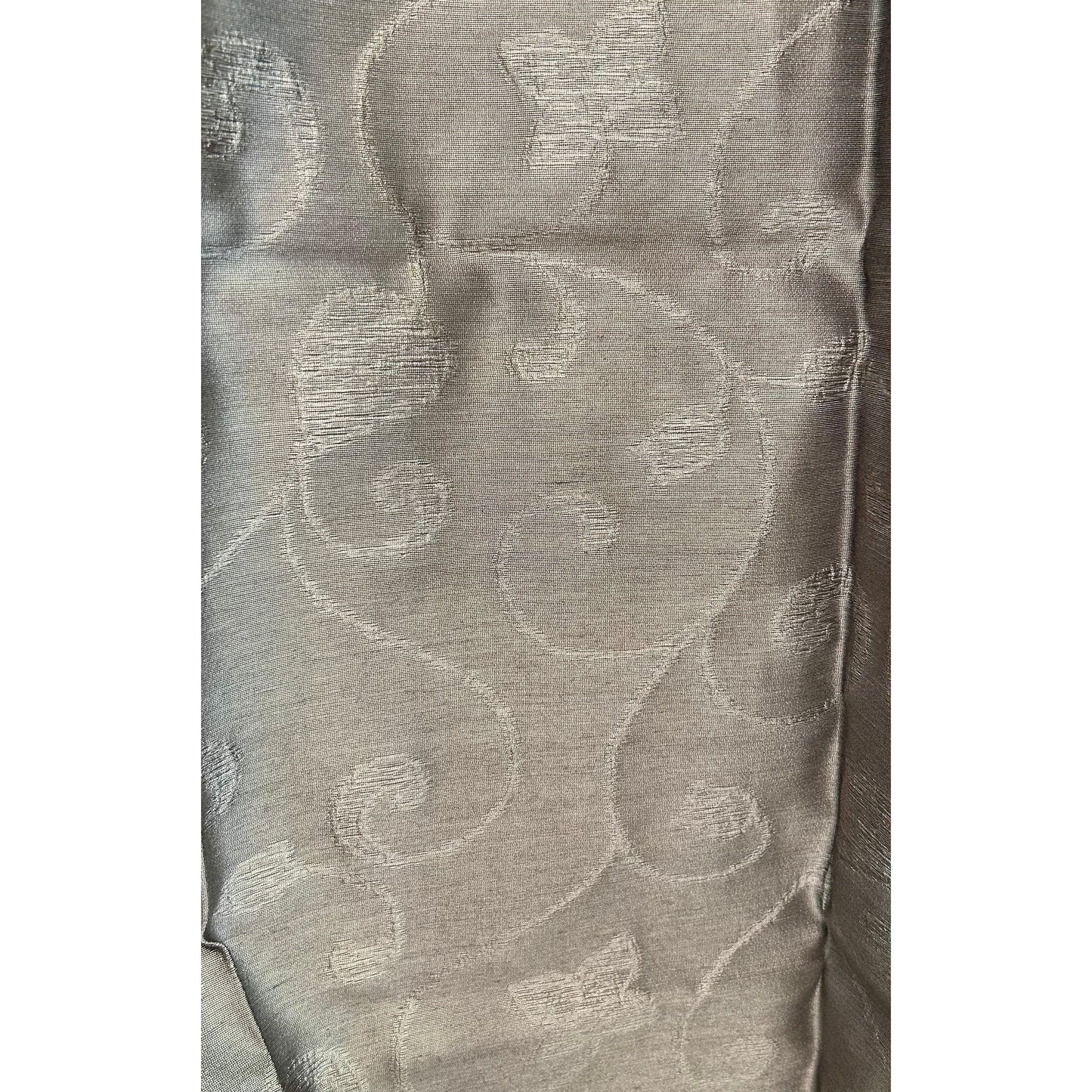 Grey Curtain with Design - 140x265cm