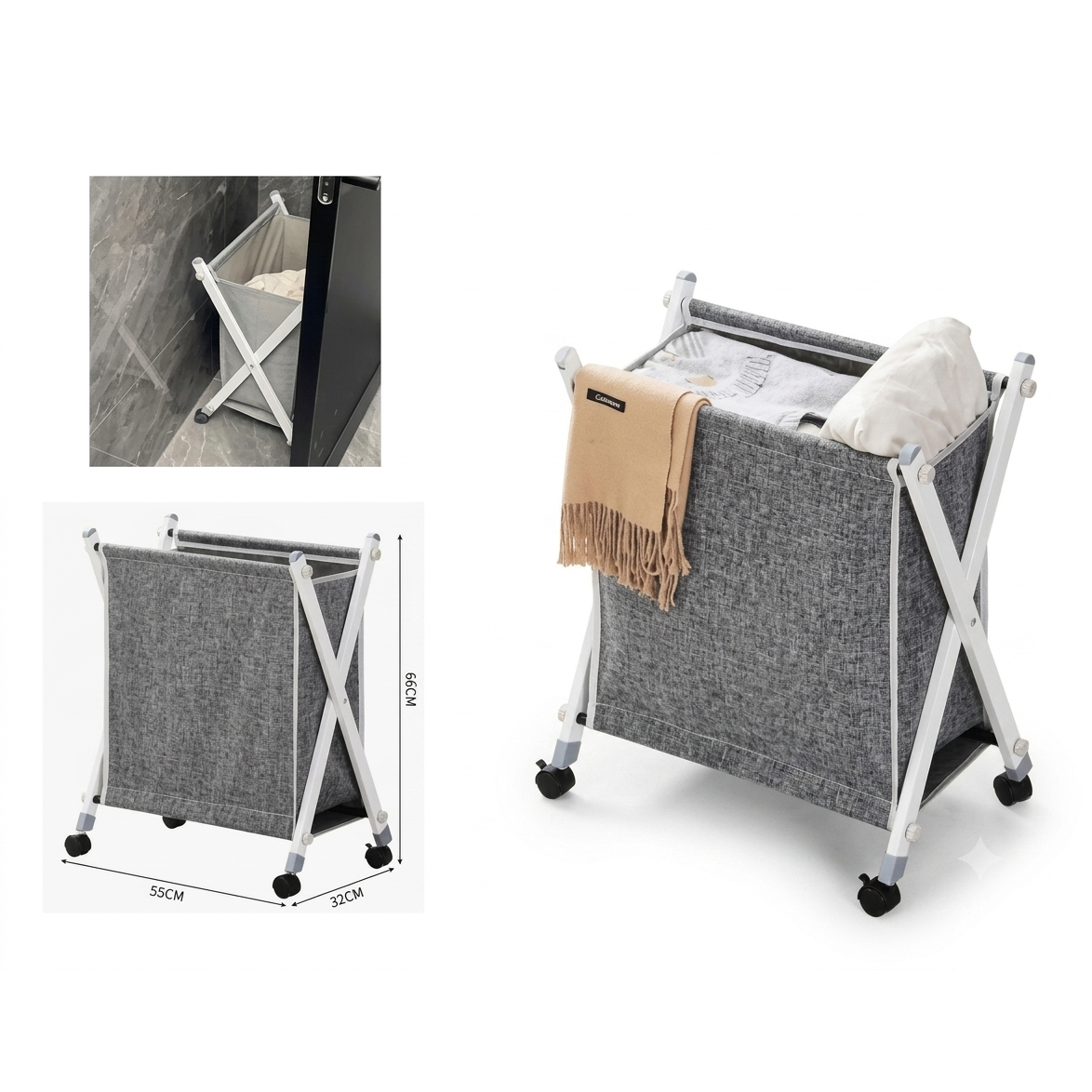 Portable Rolling Collapsible Storage Cart