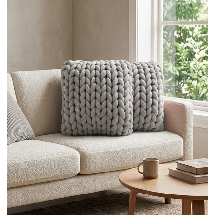 Chunky Grey Cushion