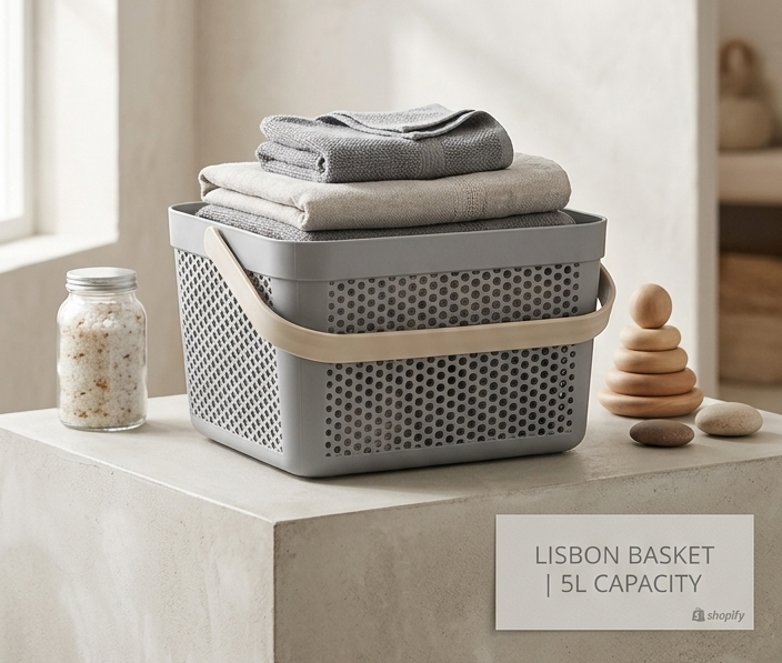 Lisbon Storage Basket with Handle - 5L