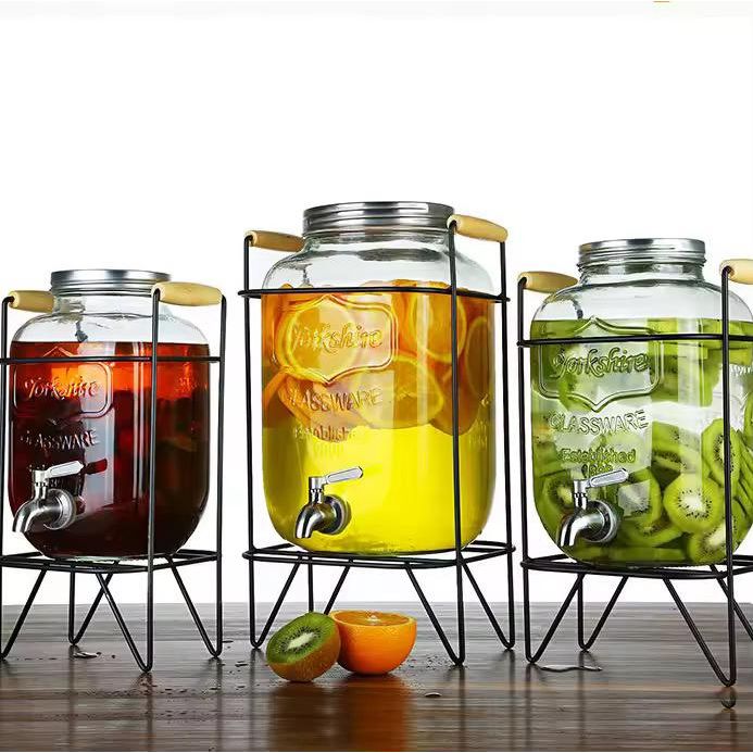 5L Glass Juice Dispenser with Stand