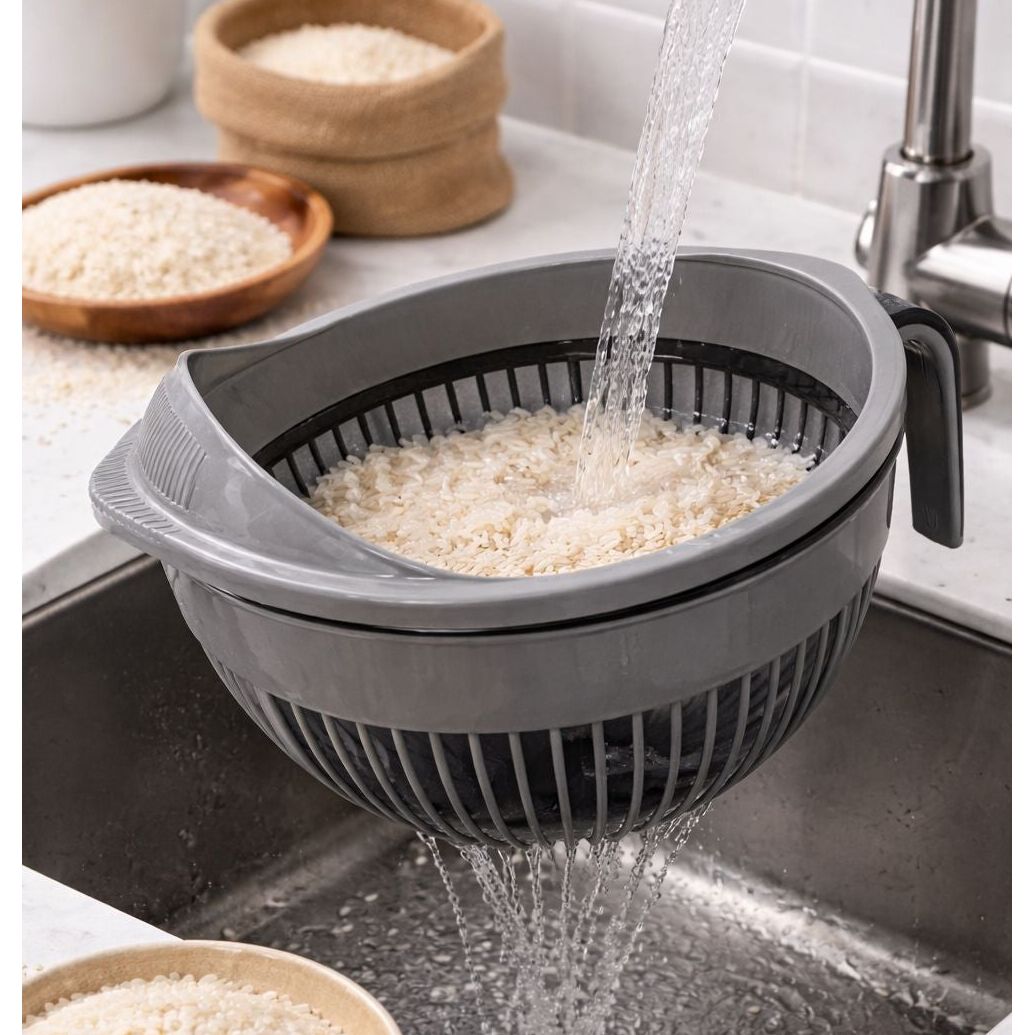 2-in-1 Rice Washing Bowl with filter