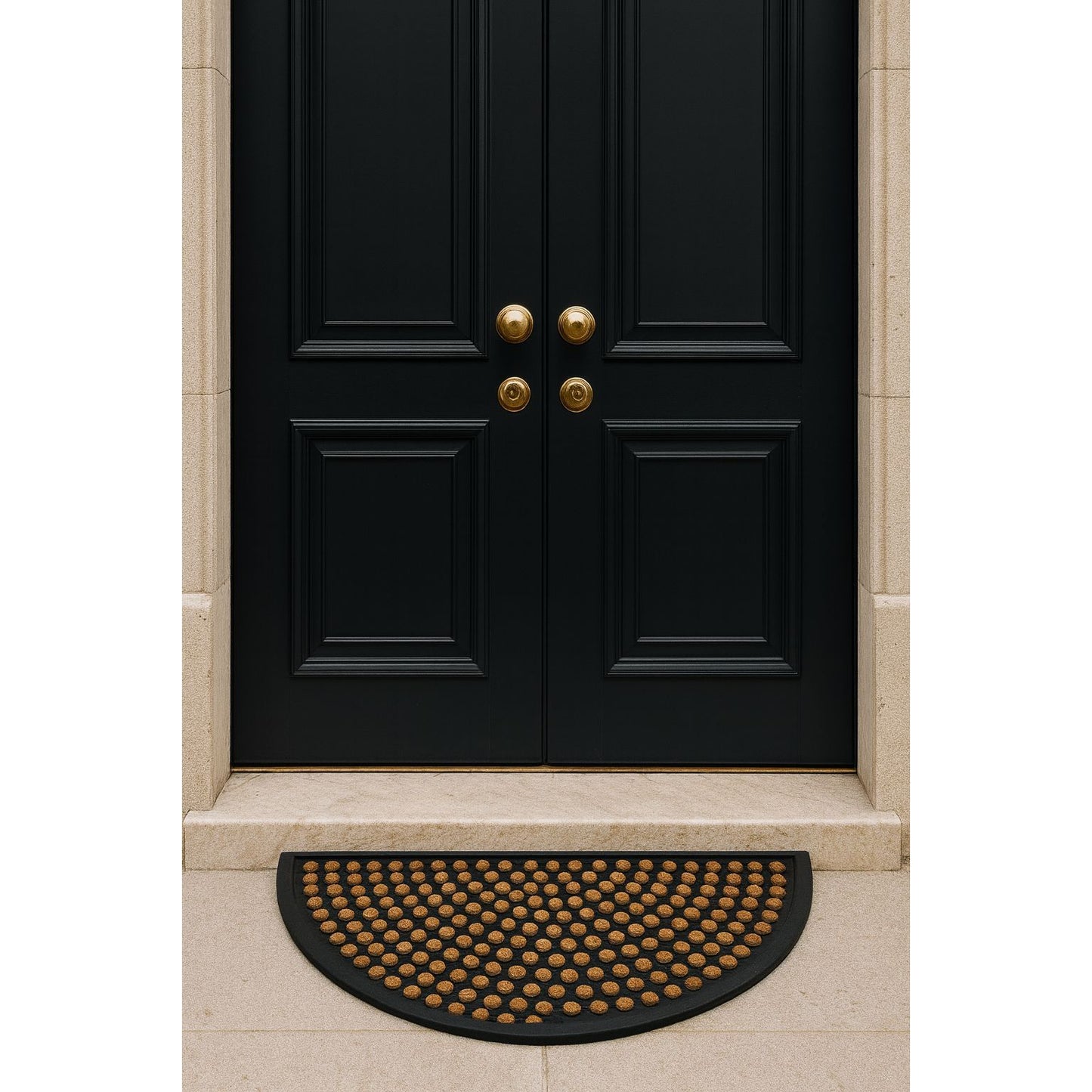 Semi-Circle Anti-Slip Door Mat - 45x75cm