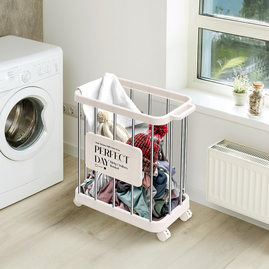 Modern Rolling Laundry Basket