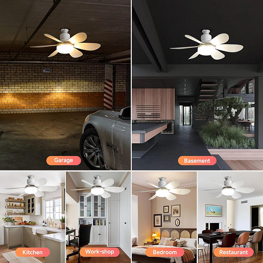 Modern 2-in-1 Ceiling Fan with Led light & Remote Control