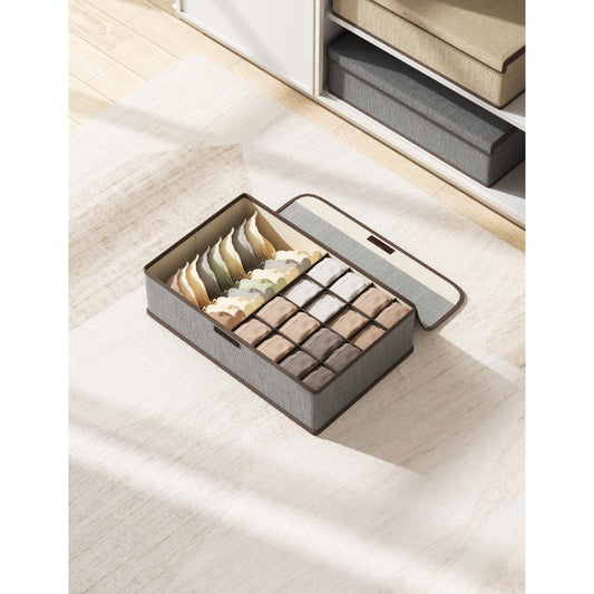 Grey Organizer Box for Socks and Underwear