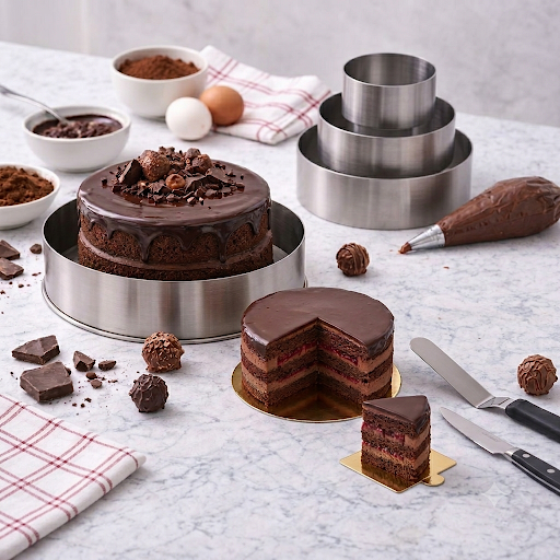 Professional Stainless Steel Cake Ring Mold Set - Heavy