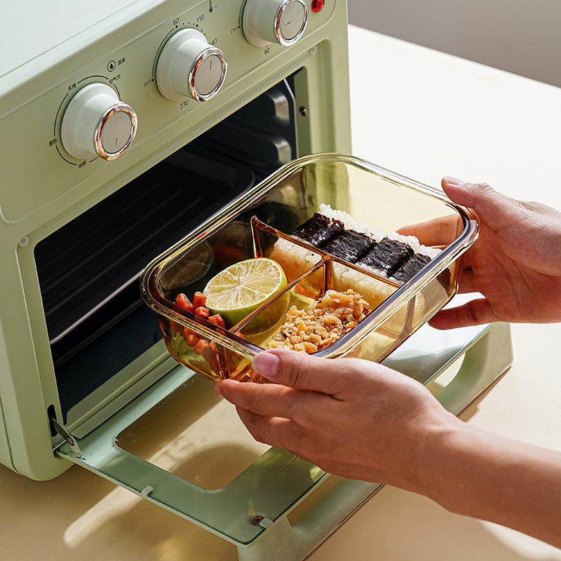 Glass Lunch Box with Divider