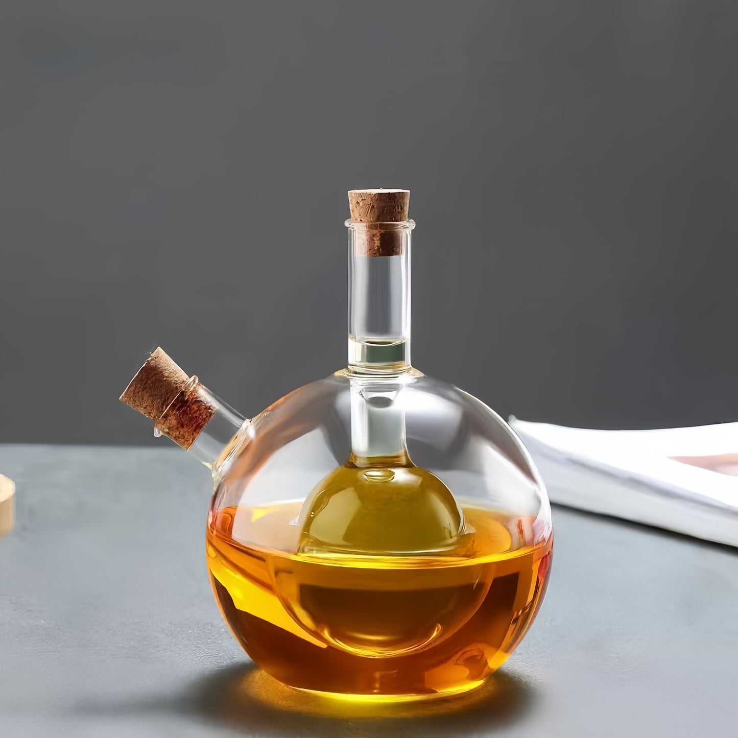 Dual-Chamber Glass Oil and Vinegar Dispenser- 350ml