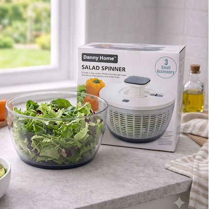 DANNY HOME Premium Salad Spinner with Quick spin Handle