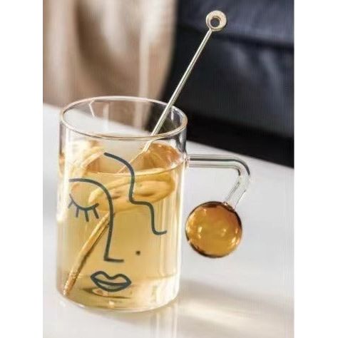 Face Art Glass Mug - 270ml