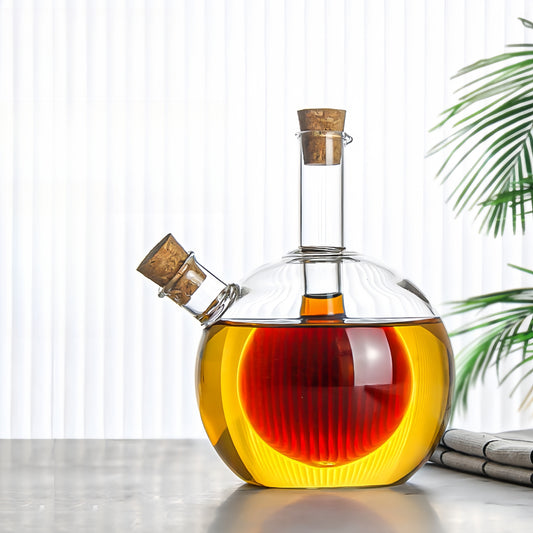 Dual-Chamber Glass Oil and Vinegar Dispenser- 350ml
