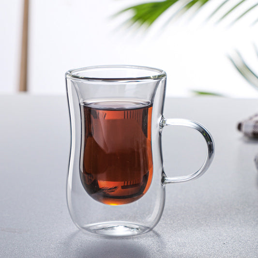 Tall Double Wall Glass Mug - 80ml