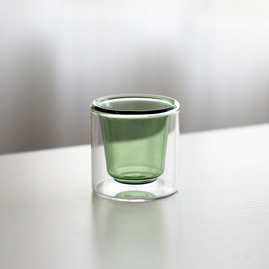 Green Double Wall Espresso Glass - 70ml