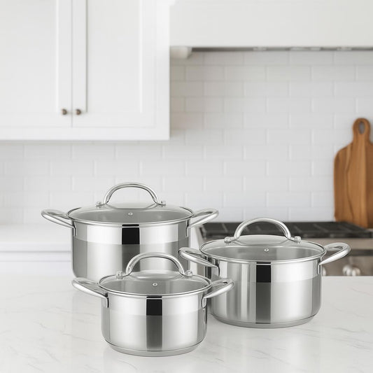 Stainless Steel Cookware Set - 3 PCS