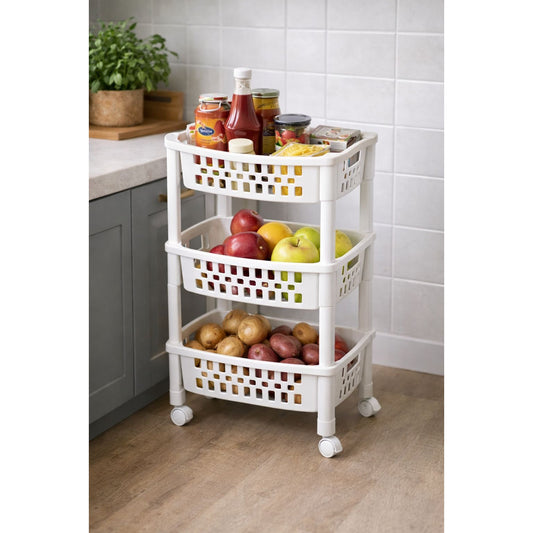 3-Tier Rolling Kitchen Storage Cart