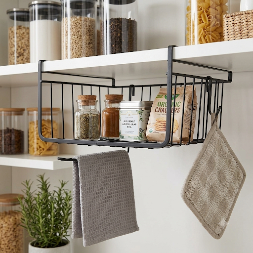 Under-Shelf Storage Basket -No Drill