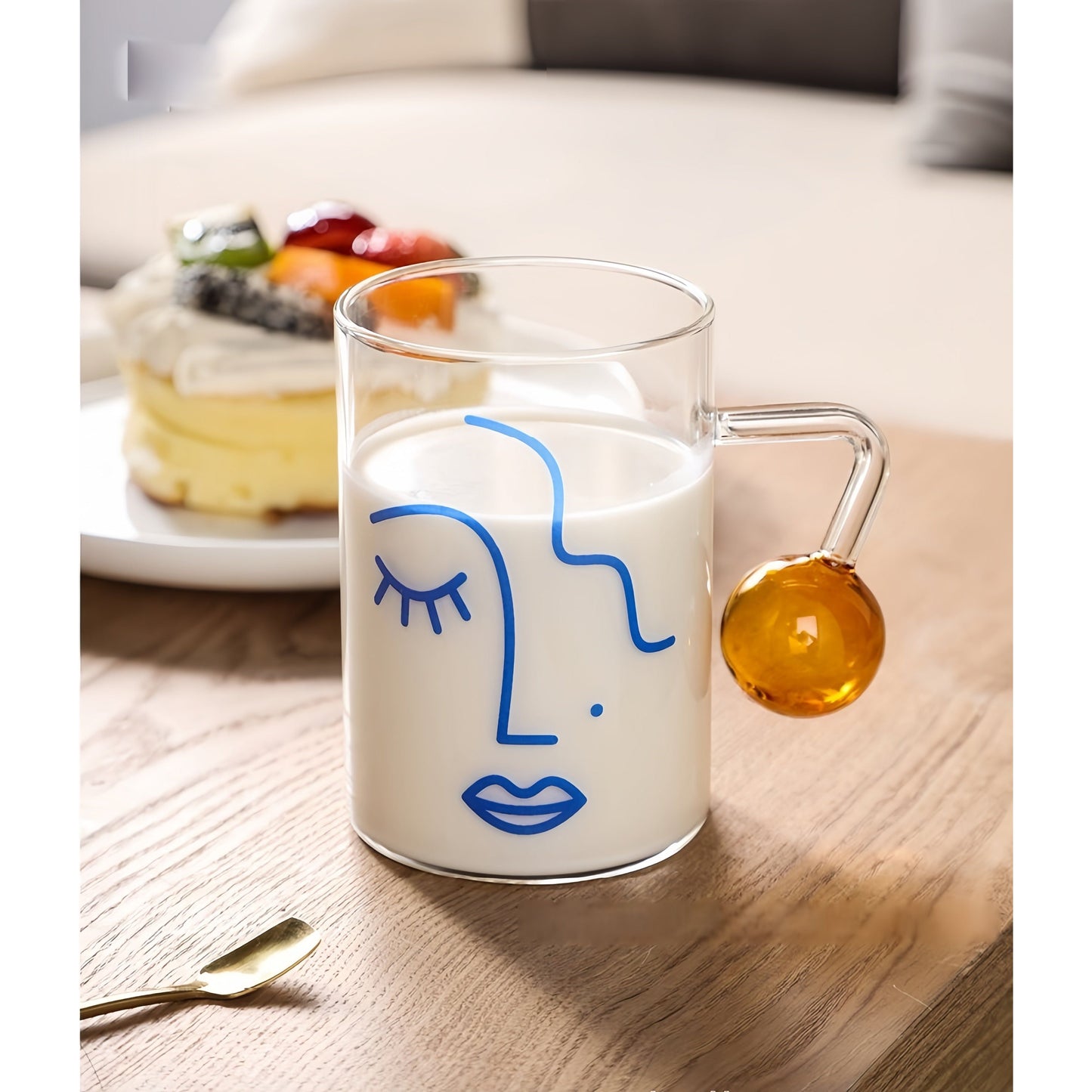 Face Art Glass Mug - 270ml