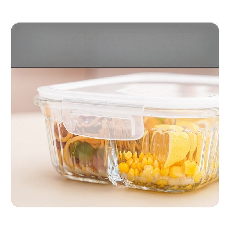Ribbed Glass Meal Container - 640ml