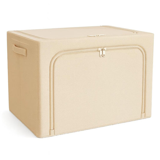 66L Foldable Fabric Storage Box with Zipper