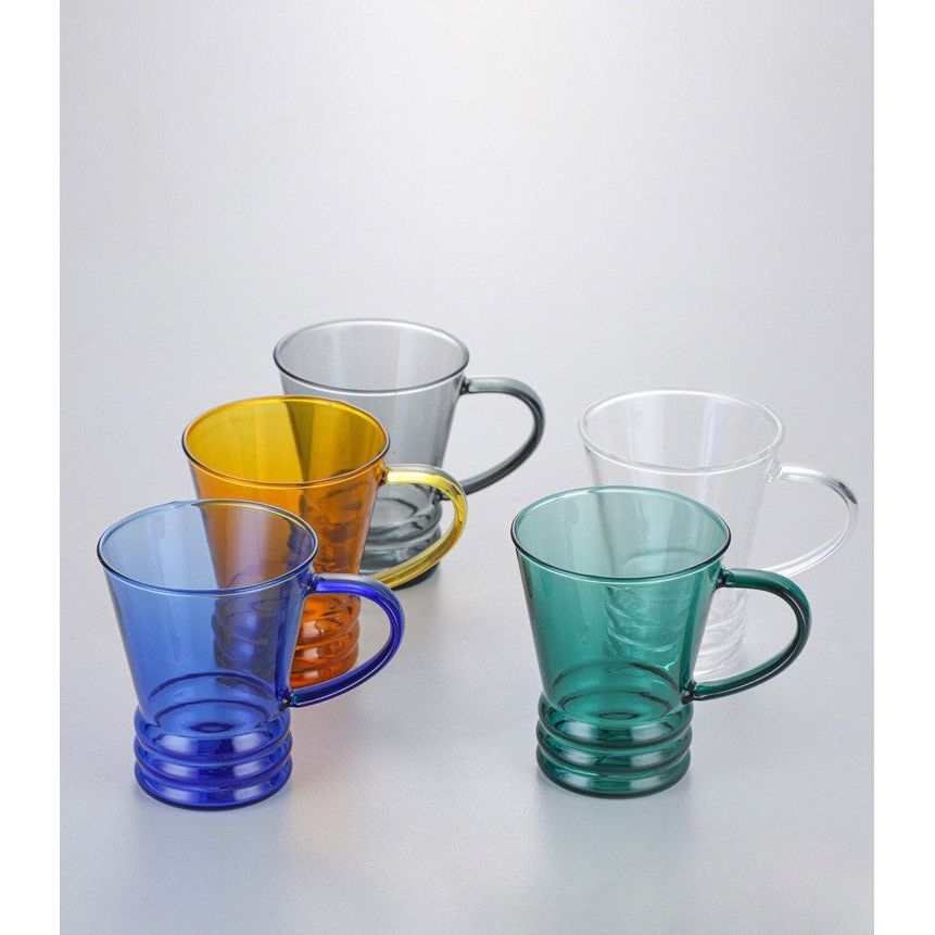 Colorful Glas Coffee Mug- 1 pc- 250ml