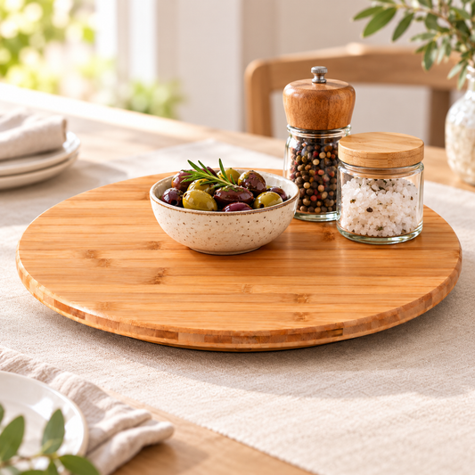 Lazy Bamboo - 32cm Rotating Serving Tray