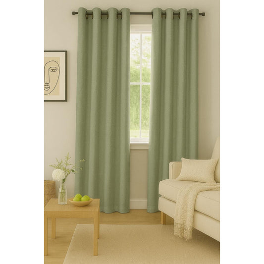 Green Curtain Plain Color - 140x265cm