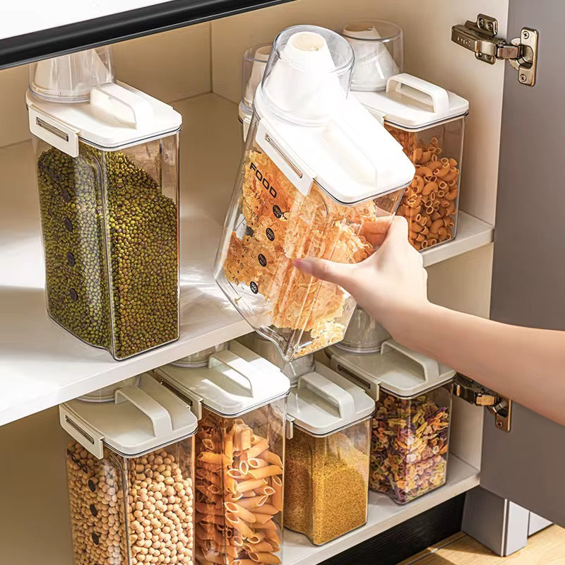 1800ml Airtight Food Storage Container with Measuring Cup Lid
