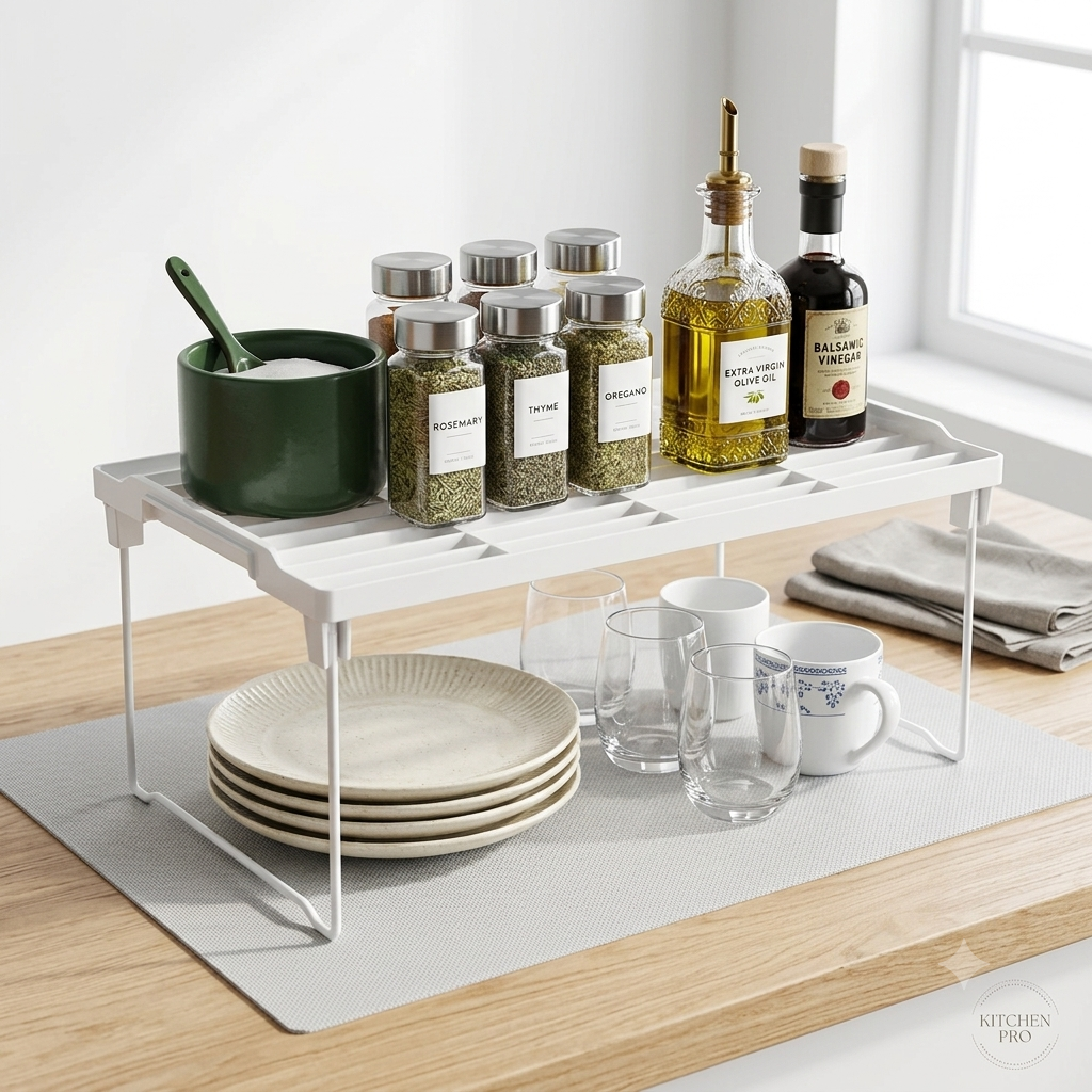 Foldable Plastic Shelf & Organizer with Iron legs