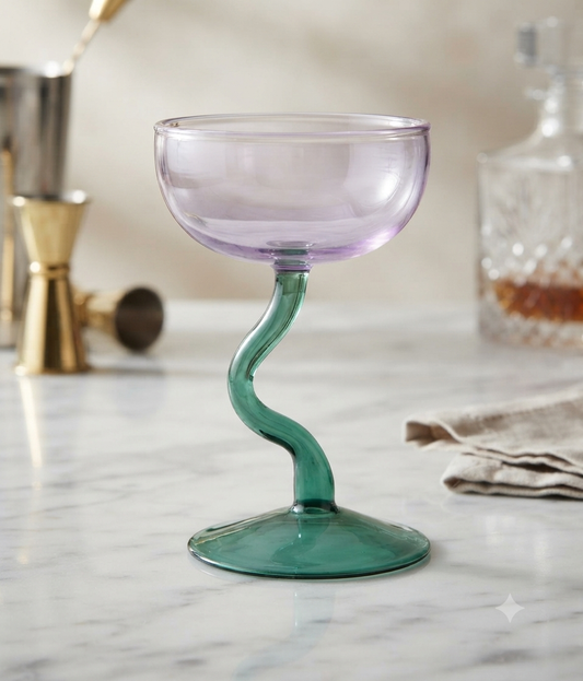 Modern Twisted Stem Coupe Glass - 170ml